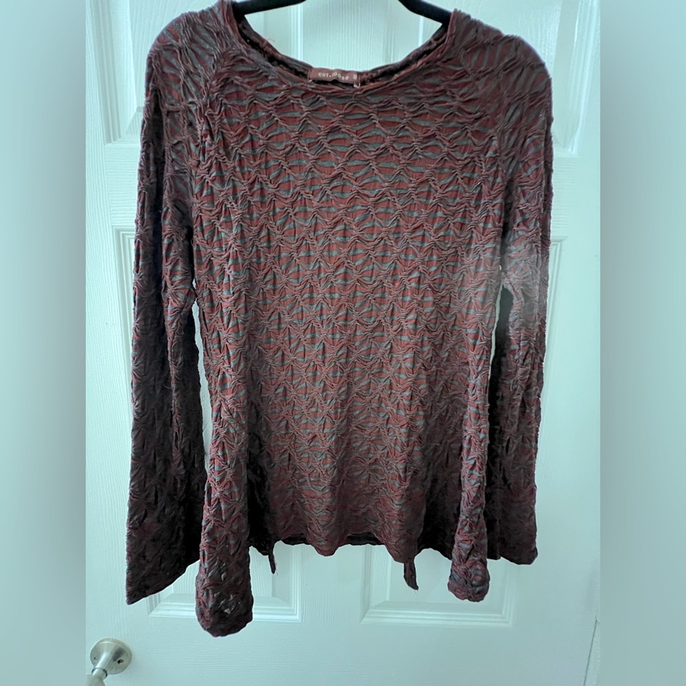 Cut Loose Textured Long Sleeve Sweater